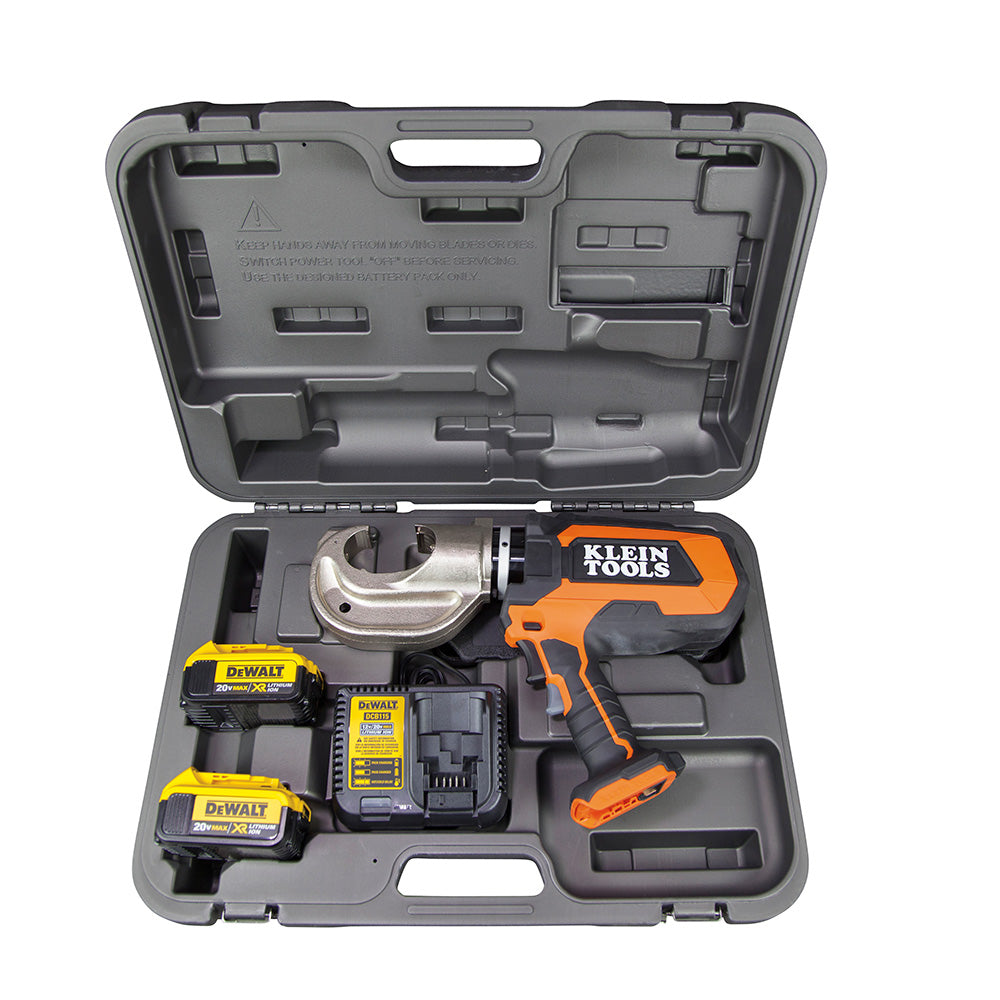 Klein Tools BAT20-12T1651 Battery-Operated 12-Ton Crimper Kit