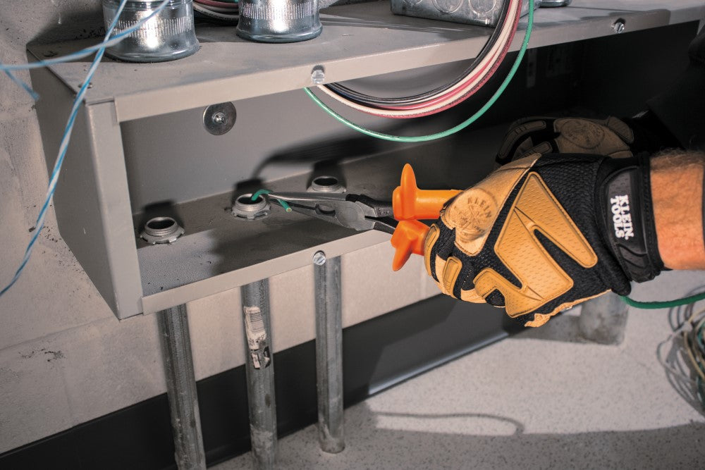 Klein Tools D203-8-INS Long Nose Pliers, Insulated, 8"