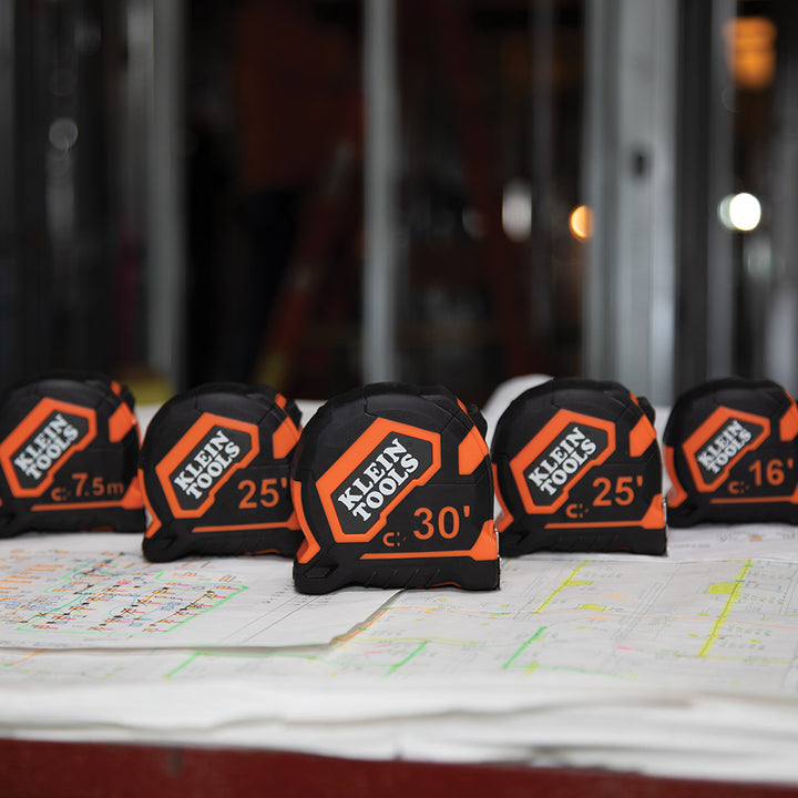 Klein Tools 9375 Tape Measure, 7.5-Meter Magnetic Double-Hook