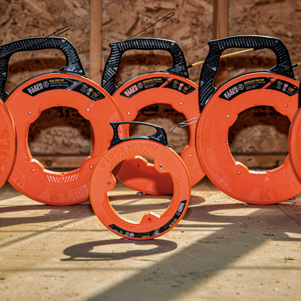 Klein Tools 56331 Steel Fish Tape, 1/8-Inch x 50-Foot