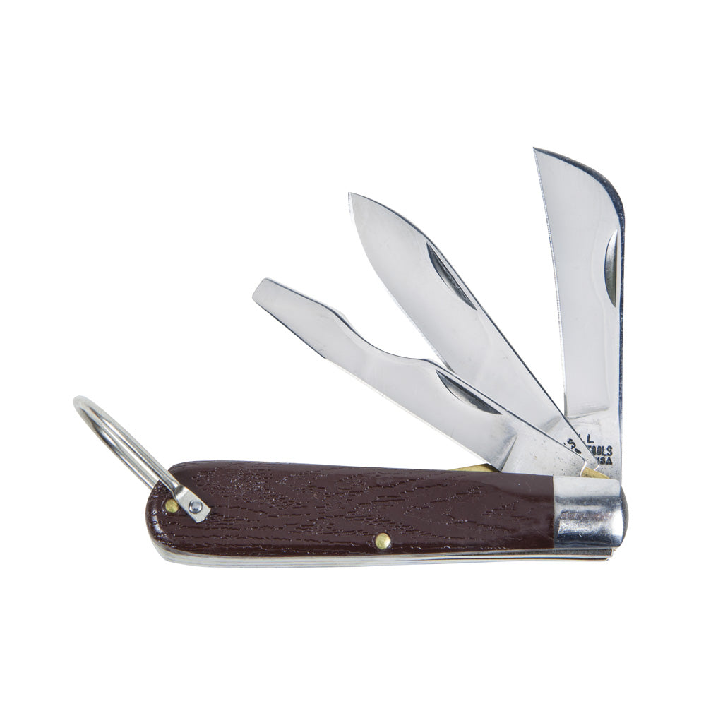 Klein Tools 1550-6 3 Blade Pocket Knife with Screwdriver