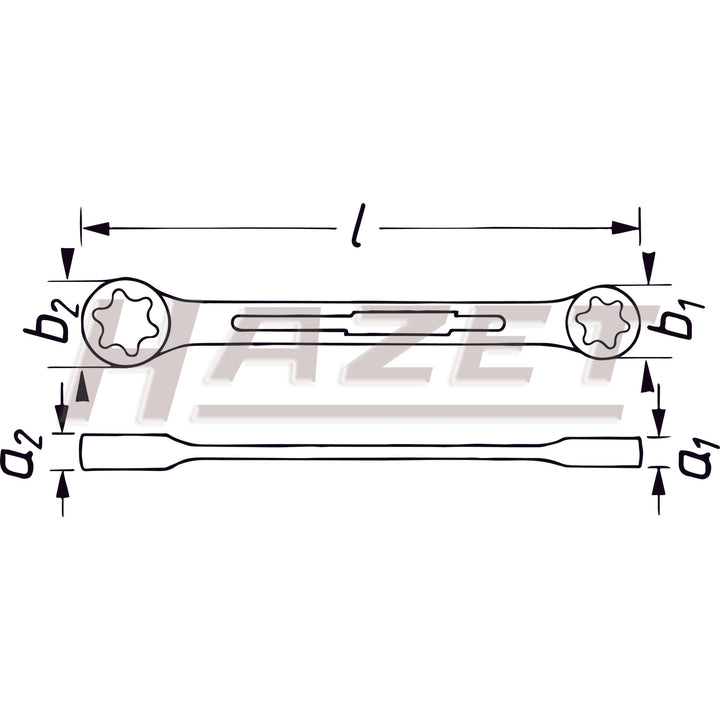 Hazet 609-E10xE12 TORX® double box-end wrench E10 x E12