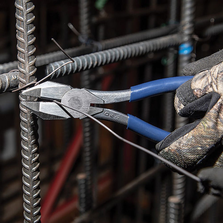 Klein Tools D201-7CSTLFT Ironworker's Rebar Pliers, Left Handed, Spring Loaded, 9-Inch