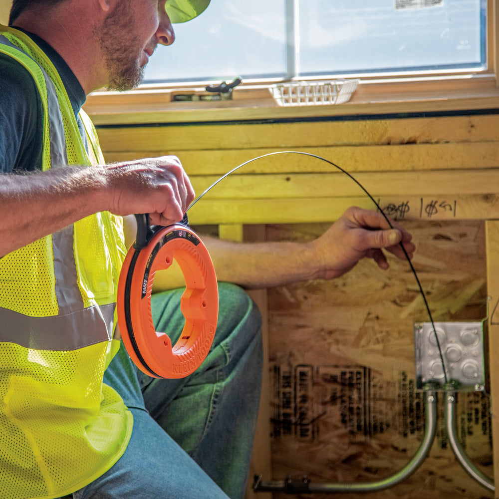 Klein Tools 56331 Steel Fish Tape, 1/8-Inch x 50-Foot