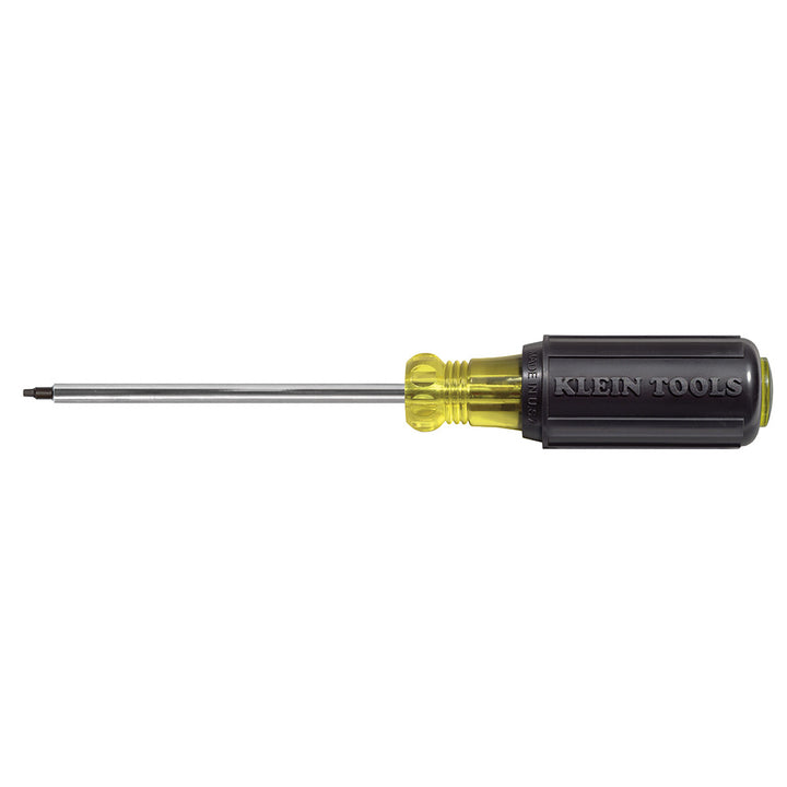 Klein Tools 662 #2 Square-Recess Tip Screwdriver with 4-Inch Round Shank and Cushion Grip Handle