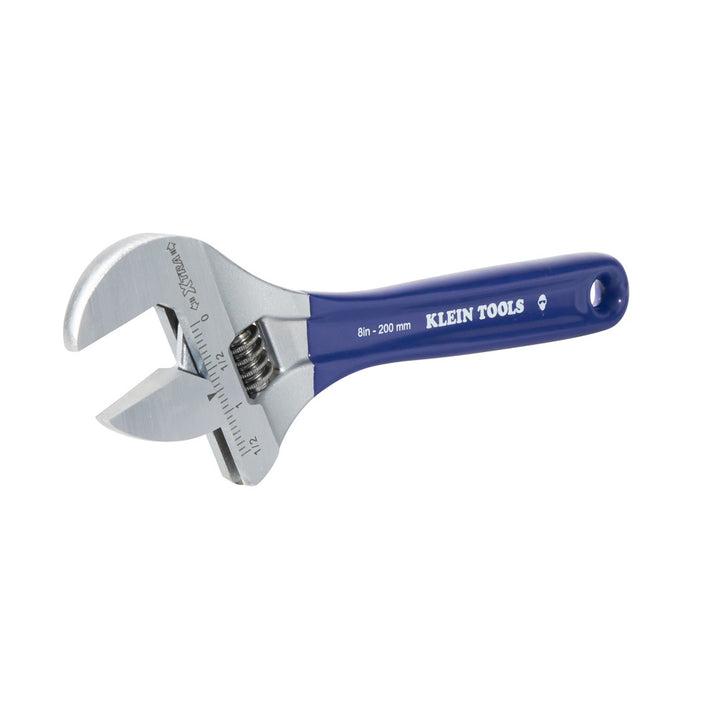 Klein Tools D509-8 Adjustable Wrench, Extra-Wide Jaw, 8"
