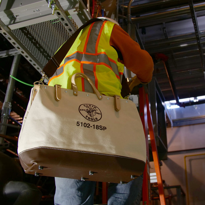 Klein Tools 5102-18SP Deluxe Canvas Tool Bag, 18-Inch