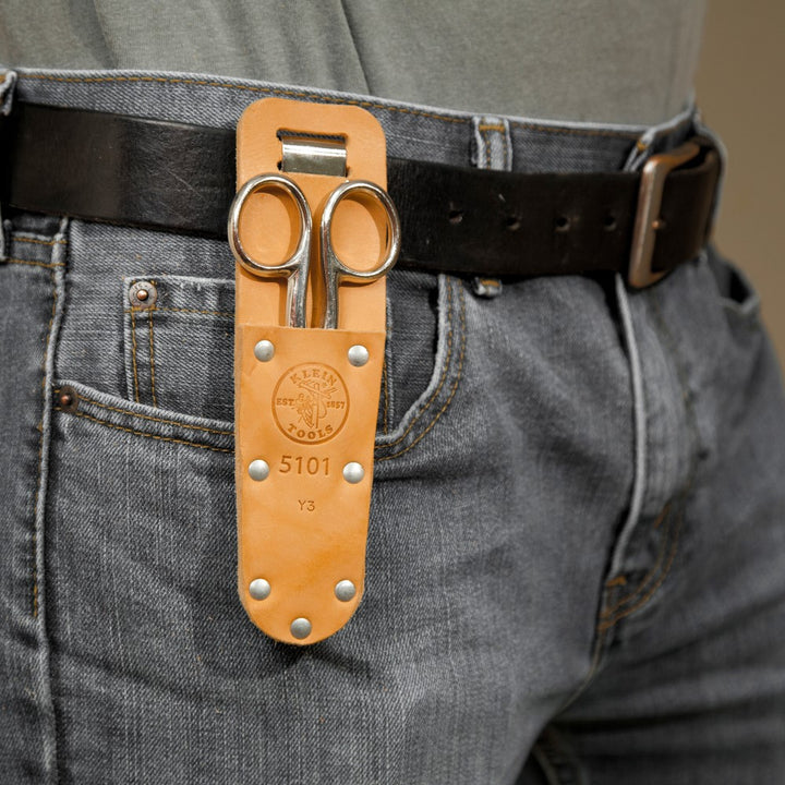 Klein Tools 2100-7 Electrician Scissors for Home Theater, Datacom, Telecom, Cuts, Crimps, Strips, Nickel Plated