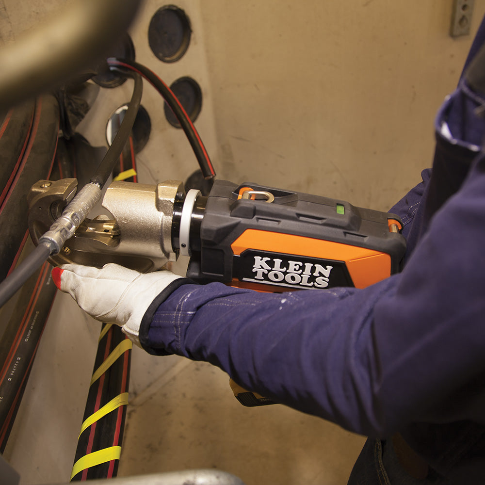 Klein Tools BAT20-12T165 Battery-Operated 12-Ton Crimper with Case