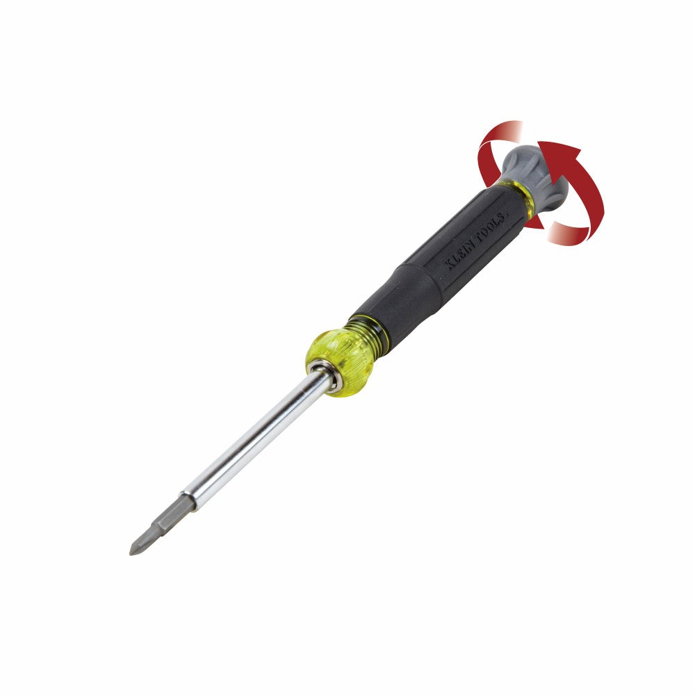 Klein Tools 32581 4-in-1 Precision Electronics Screwdriver with Rotating Cap