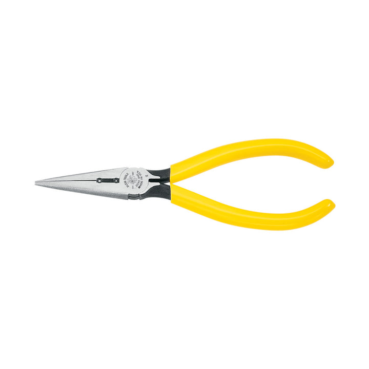 Klein Tools D203-6H2 Pliers, Long Nose Side-Cutters, Stripping, 6"