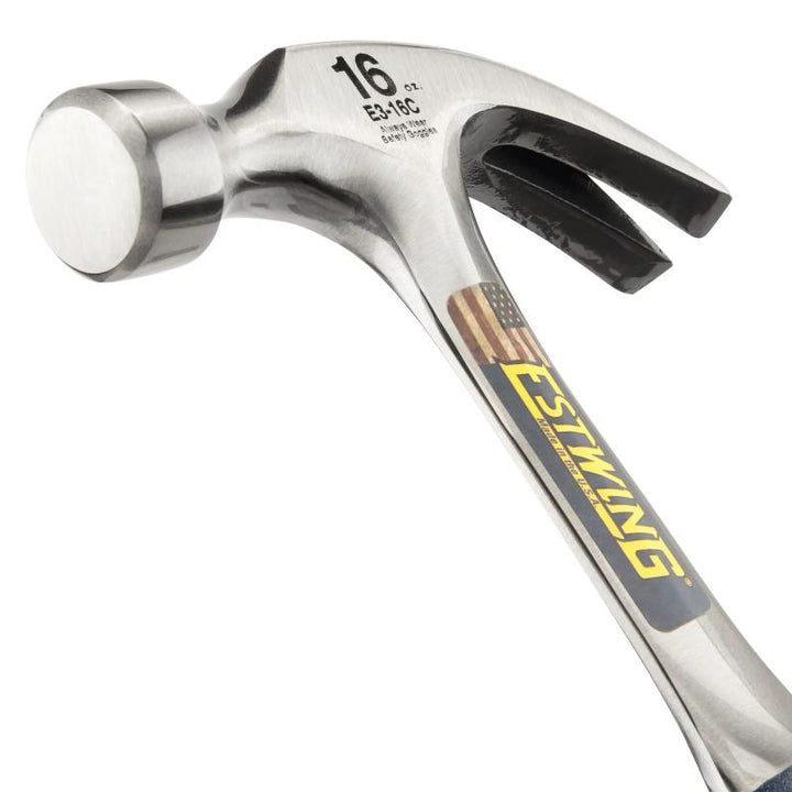 Estwing E3-12C 12 Oz Curve Claw Hammer With Blue Vinyl Shock