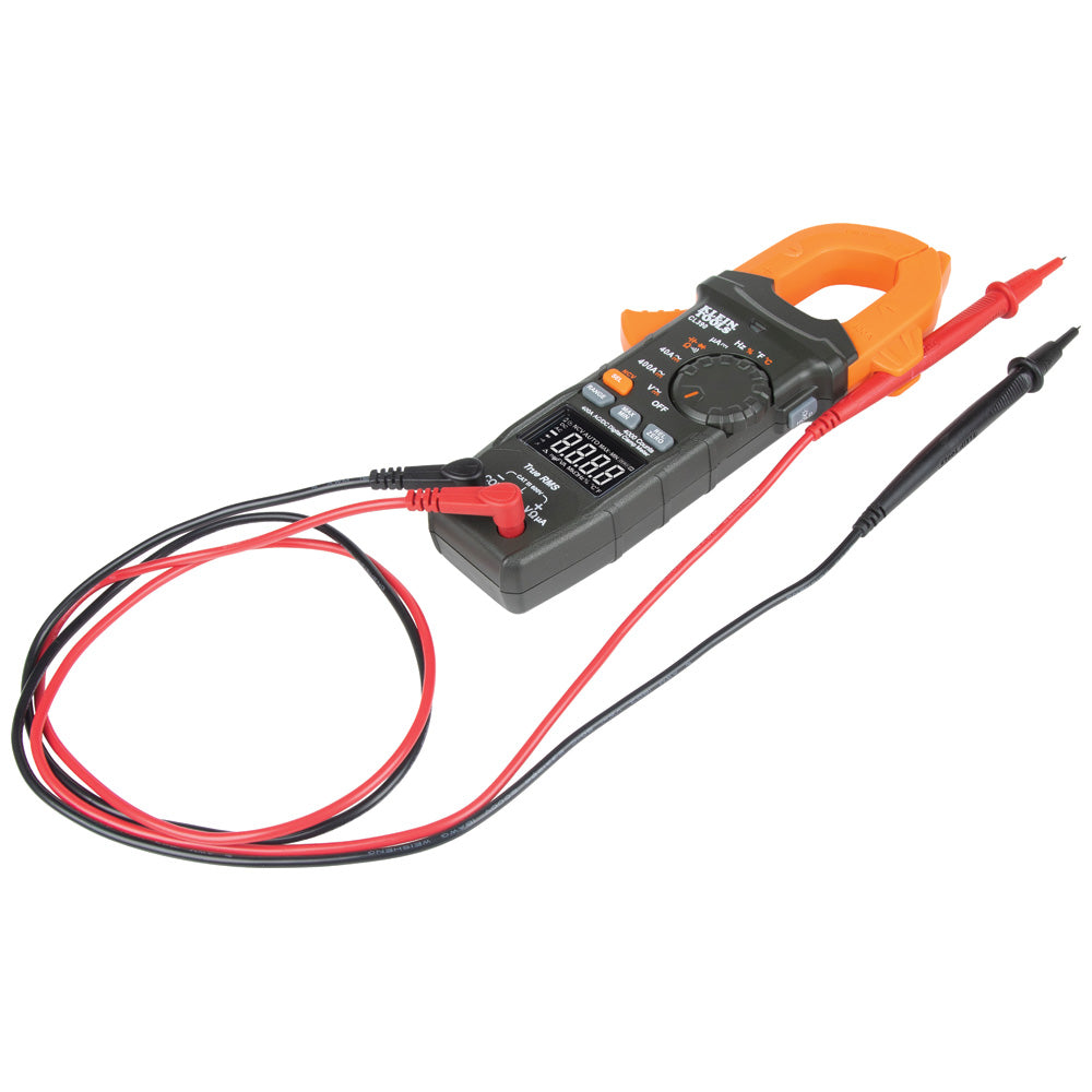 Klein Tools CL390 Digital Clamp Meter, Auto Ranging 400 AMP Measures Electronic AC/DC Voltage AC/DC Current Resistance  and TRMS