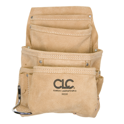 CLC I923X Suede Carpenter's Nail and Tool Bag, 10 Pocket