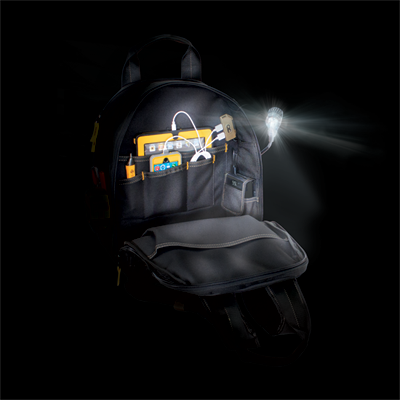 CLC ECPL38 E-CHARGE LIGHTED USB CHARGING TOOL BACKPACK
