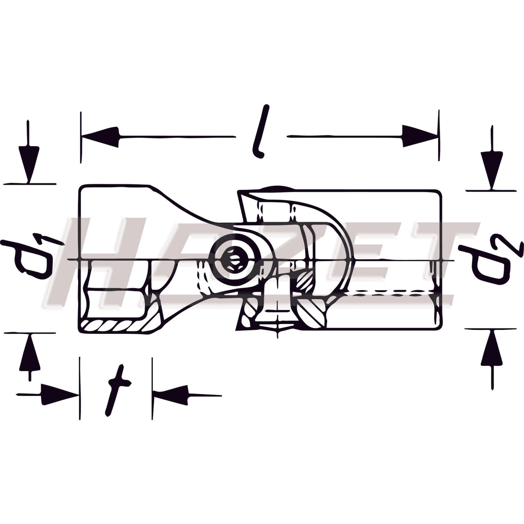 Hazet 880G-10 (6-Point) 10mm (3/8") 10-10 Traction Universal Joint Socket