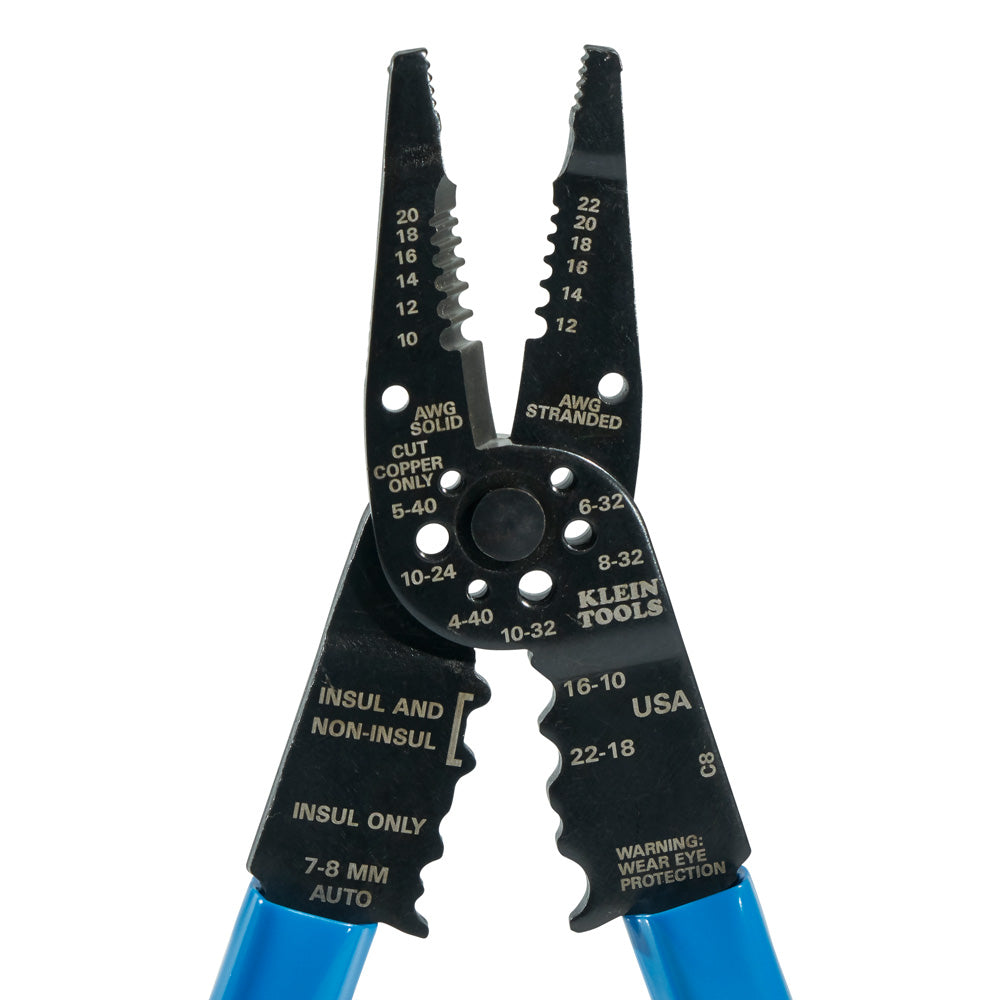 Klein Tools 1010 Long Nose Wire Cutter, Wire Crimper, Stripper and Bolt Cutter Multi Tool, 8-Inch Long