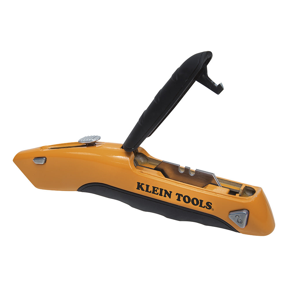 Klein Tools 44133 Heavy Duty Utility Knife, Retractable, Adjustable, with Wire Stripper, Klein-Kurve Handle