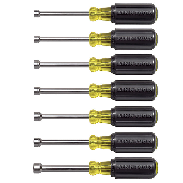 Klein Tools 65160 Metric Nut Driver Set, 3-Inch Shafts, 7-Piece