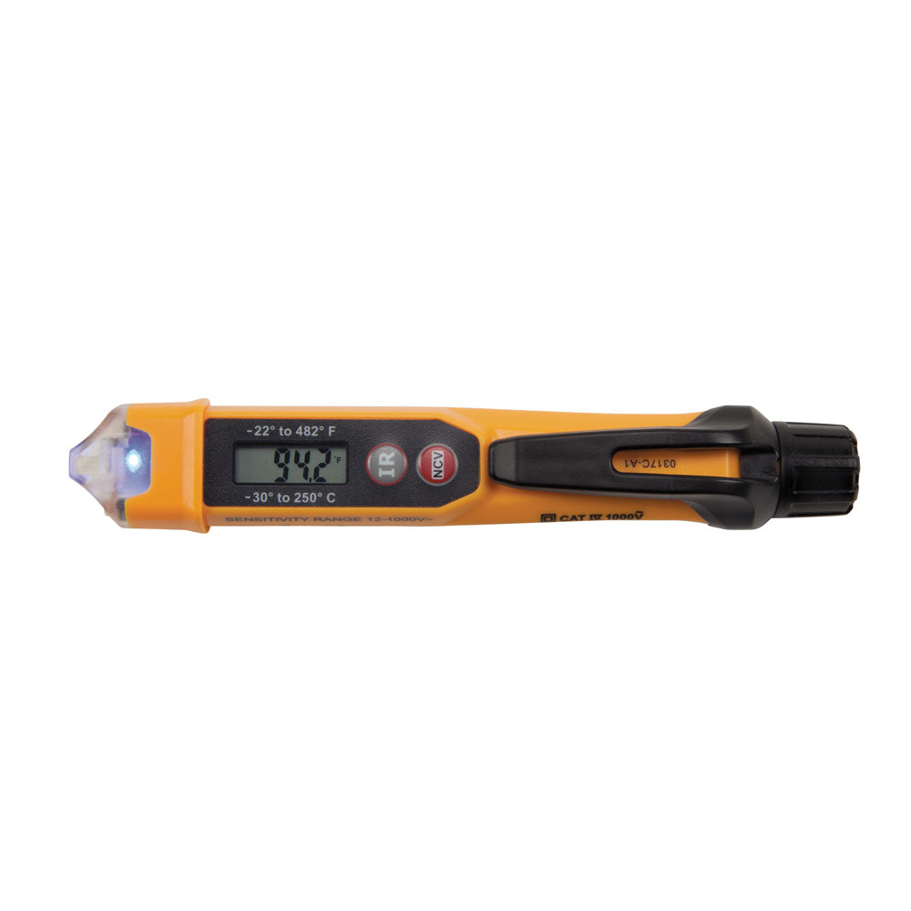 Klein Tools NCVT-4IR Non-Contact Voltage Tester with Infrared Thermometer Tests AC Voltage and IR Temperature