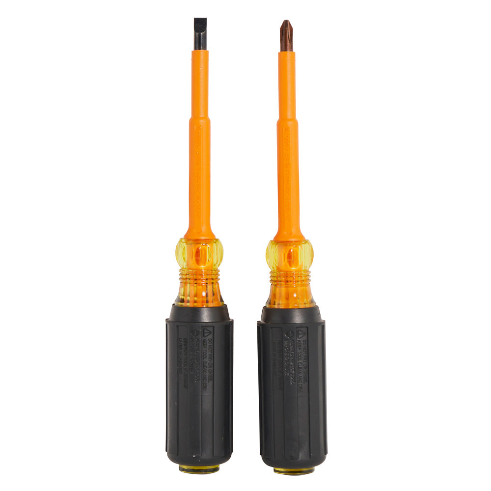 Klein Tools 33532-INS Insulated Screwdriver Set, Slotted and Phillips, 2-Piece