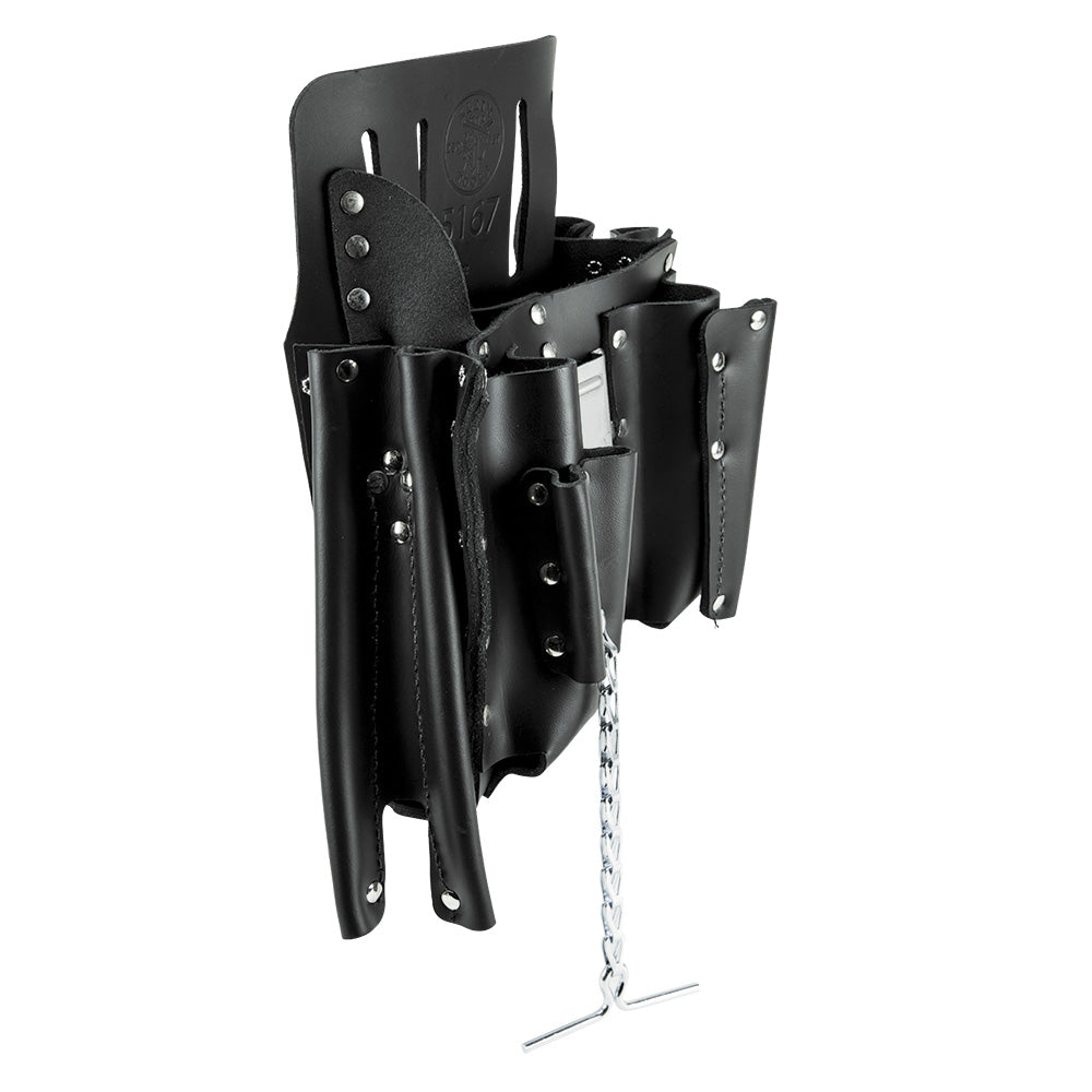 Klein Tools 5167 Leather Tool Pouch, 11-Pocket