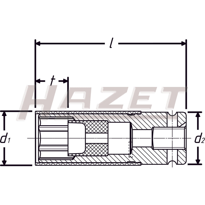 Hazet 903SLG-22 Impact socket 22mm x 1/2" Lug Nut Impact Socket