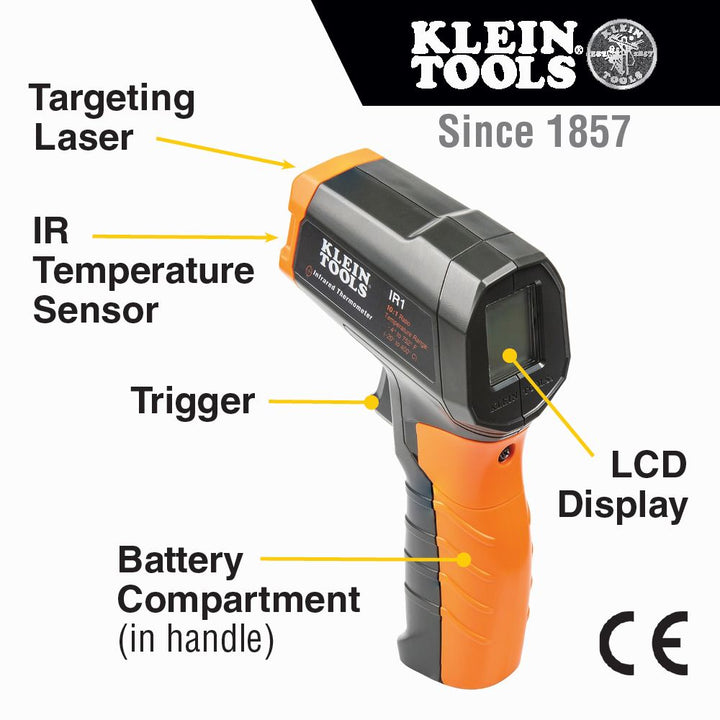 Klein Tools IR1 Infrared Digital Thermometer with Targeting Laser