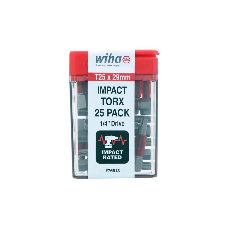 Wiha Tools 76614 MaxxTor Impact Bit TORX T27 - 29mm - 25 Pack