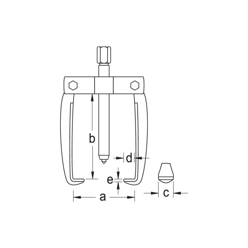 Gedore 1464973 Puller, 2-Arm Pattern 160x140 mm