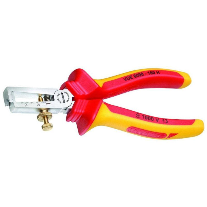 Gedore 1552074 VDE Stripping pliers with VDE insulating sleeves 160 mm