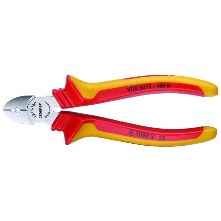 Gedore 1742582 VDE Electricians' side cutter with VDE insulating sleeves 160 mm