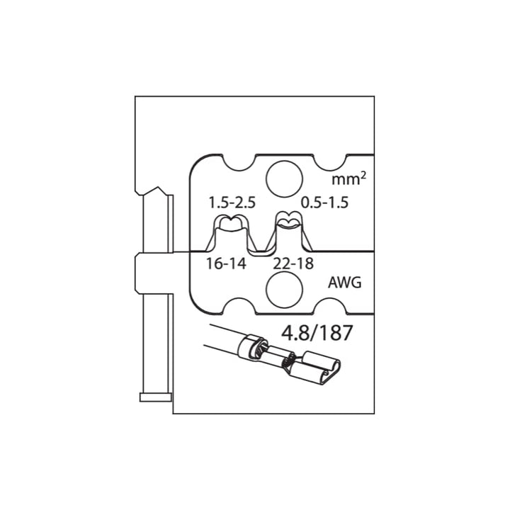Gedore 1830643 Module insert for flat plugs 4.8