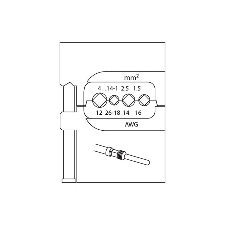 Gedore 1830732 Module insert for heavy connectors 1.5-4mm