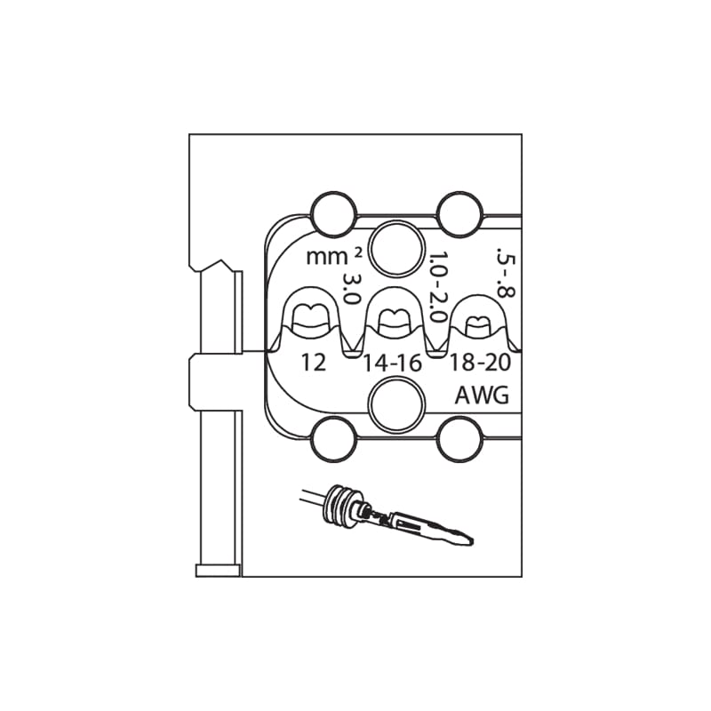 Gedore 1963384 Module insert for lamellar contacts