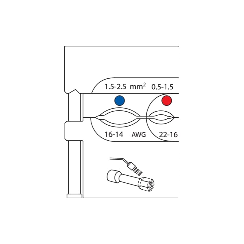 Gedore 1963392 Module insert for Dura Seal contacts 0.5-2.5