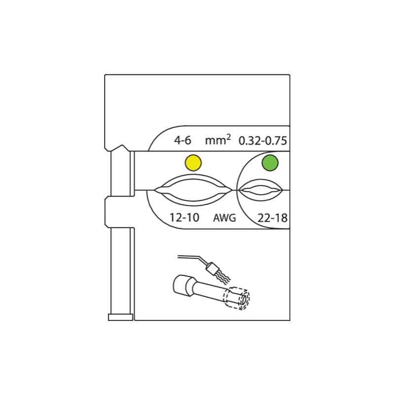 Gedore 1963406 Module insert for Dura Seal contacts 0.32-6
