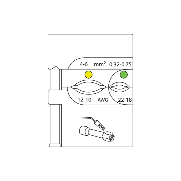 Gedore 1963406 Module insert for Dura Seal contacts 0.32-6