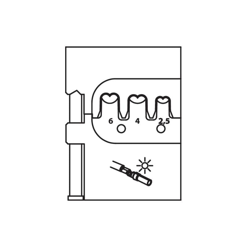 Gedore 2078104 Module insert for Multi Contact MC4