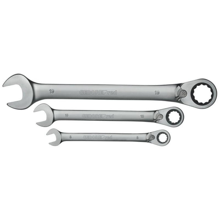 Gedore R07105012 Combination Ratchet Spanner Set 8-19 mm 12 Pcs