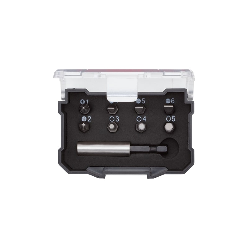 Gedore R33005009 Bit Box 1/4 PH+SL+Hex.+Bit Holder 9 Pcs