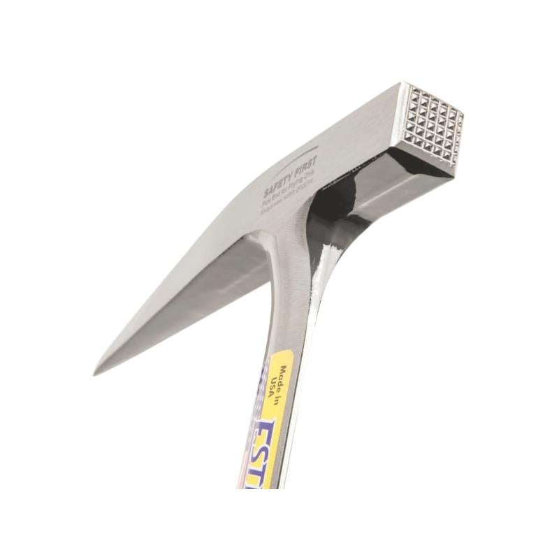 Estwing E3-13PM 13 Oz Lightweight Rock Pick, Pointed Tip, Milled Face, Nylon - Vinyl Grip
