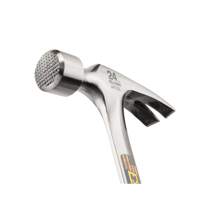 Estwing E3-22CMR 22 Oz Hammer W/ Curved Claw,Milled Face , Shock Reduction Blue Vinyl Grip