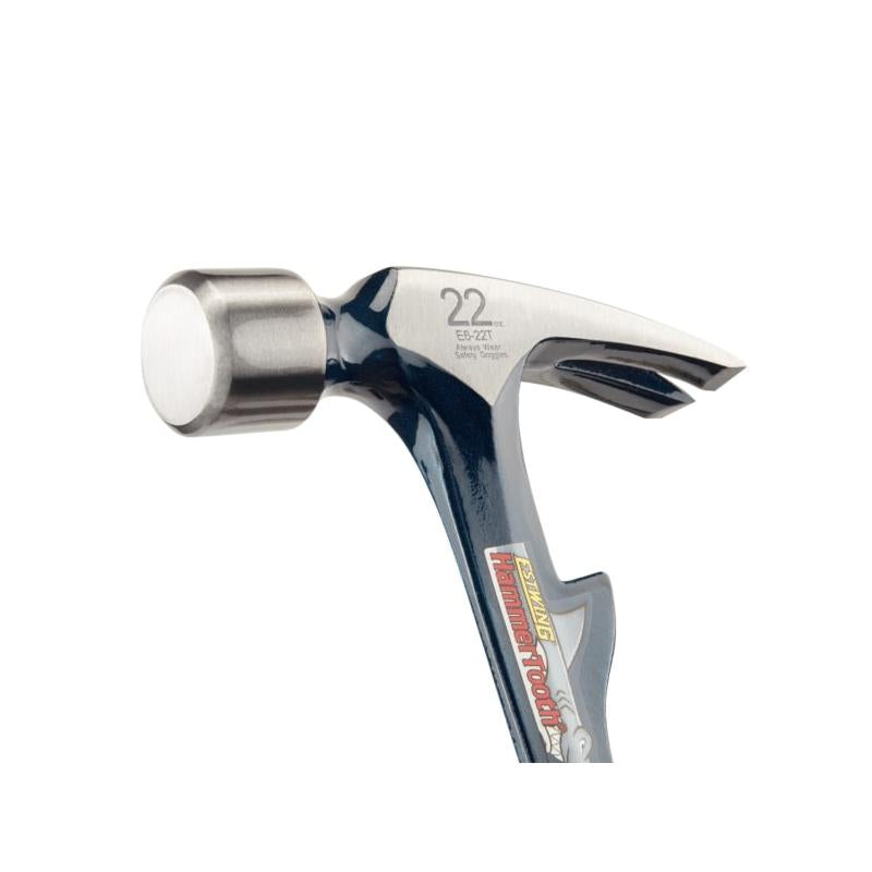 Estwing  ‎E6-22TM 22 Oz Solid Steel Hammertooth Hammer With Milled Face And Blue Grip