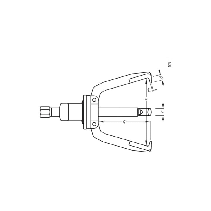 Gedore 1748173 Puller TWIST+PULL, 3-Arm Pattern, With Rotating Adjustment 30x130 mm