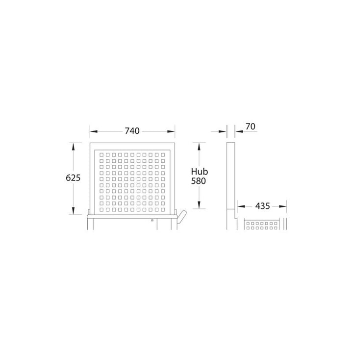Gedore 1446169 Rear Panel Empty, 768x770x116 mm