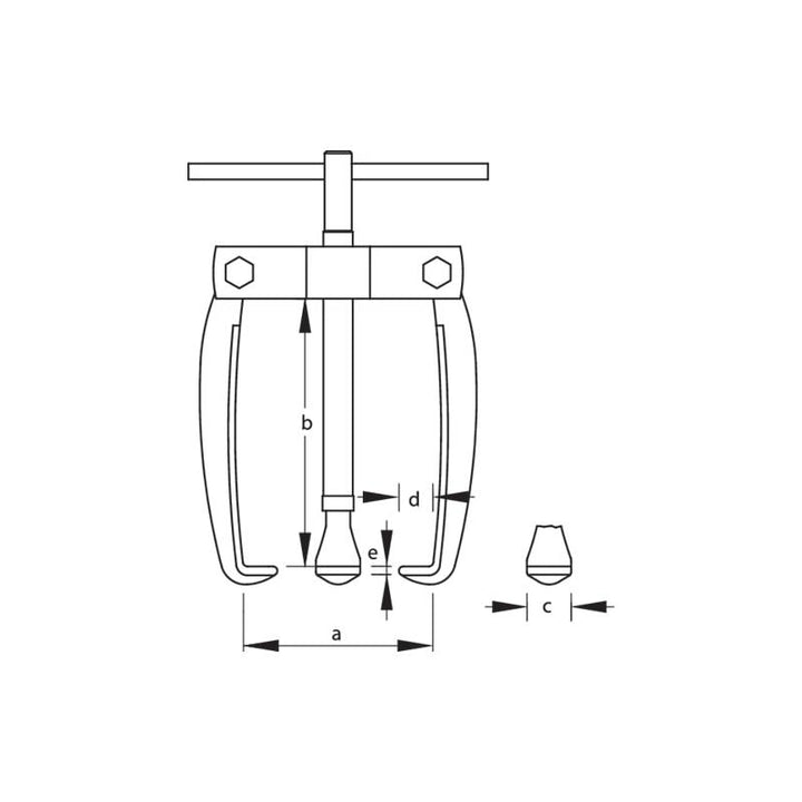 Gedore 1657046 Fan Puller, 3-Arm Pattern 70x70 mm