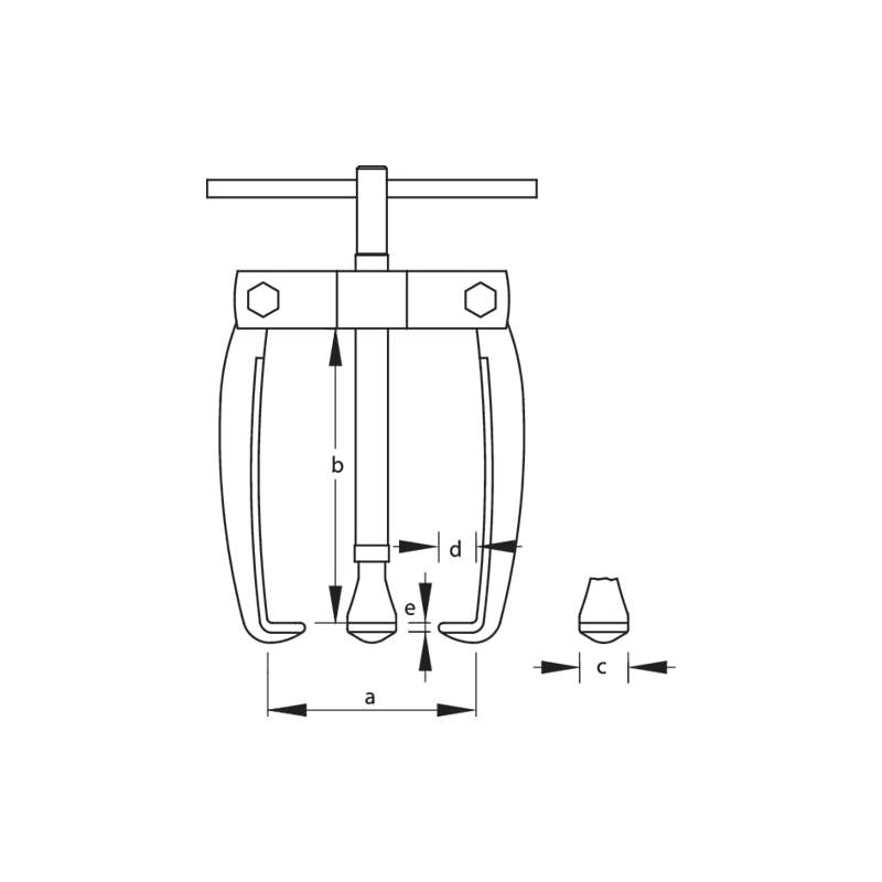 Gedore 1657054 Fan Puller, 3-Arm Pattern 65x50 mm