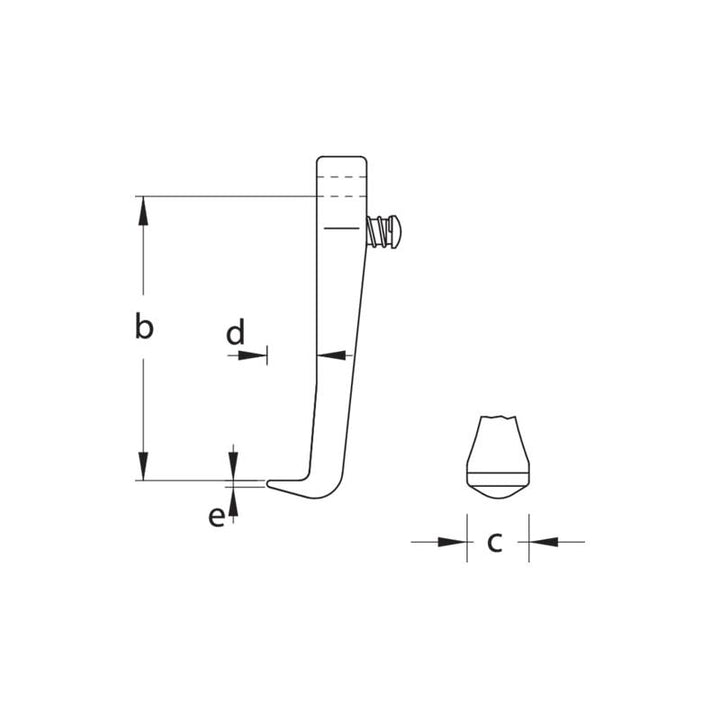Gedore 1970542 Pulling Leg, All Steel, Leg Brake, 150 mm
