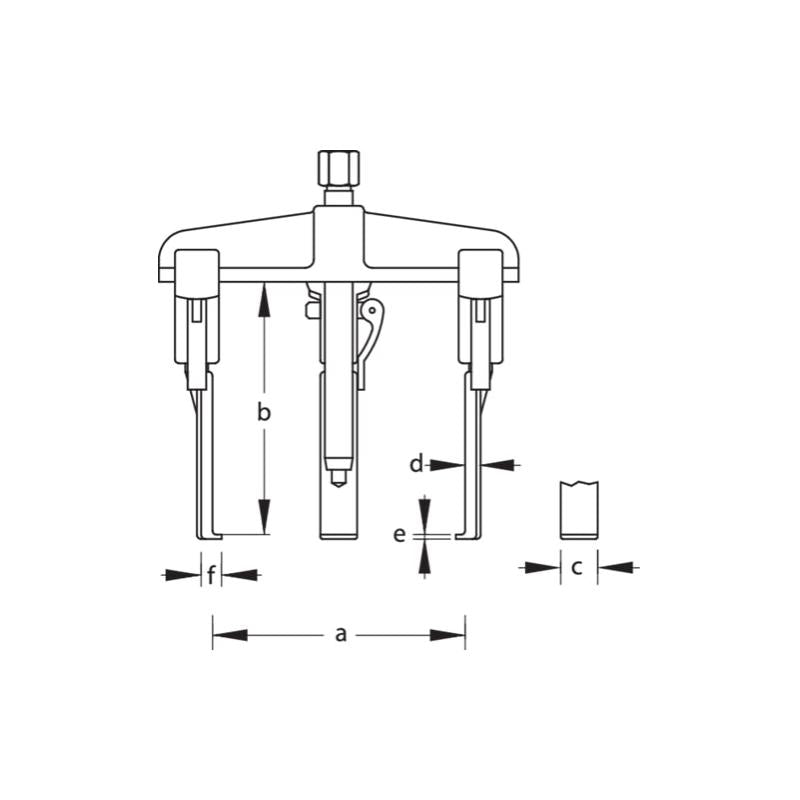 Gedore 1745158 Puller set with 6 legs 90x100/200 mm